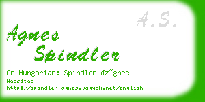 agnes spindler business card